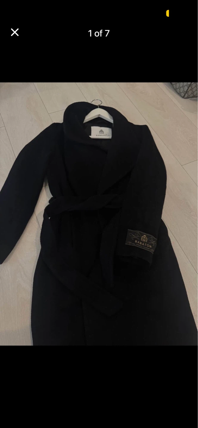 Babaton Black Wrap Coat