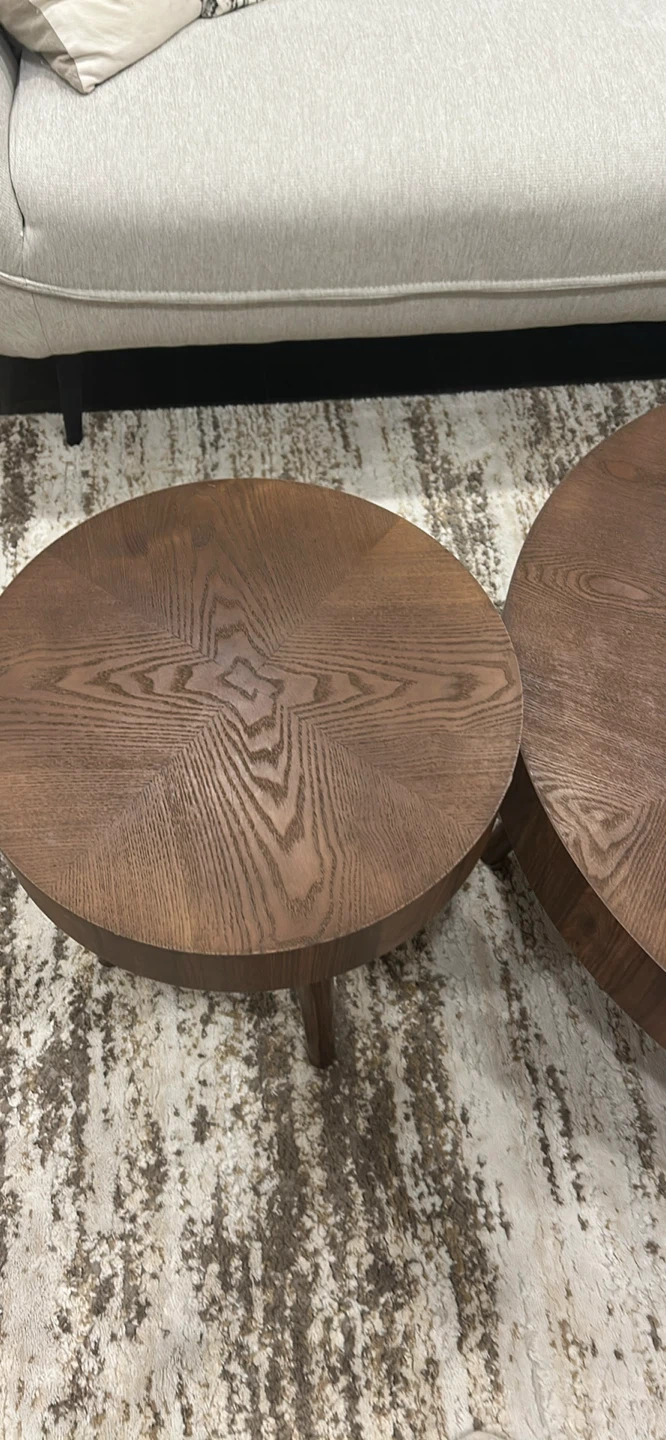 Round Coffee Table Set with Side Table - photo 2