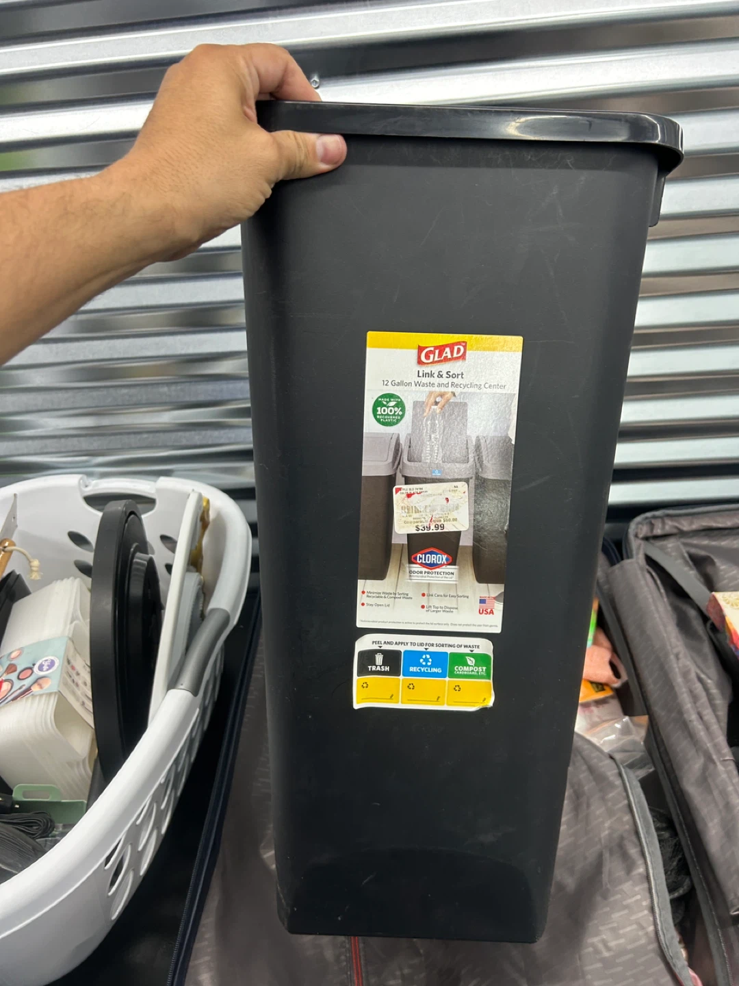 Glad Link & Sort 12 Gallon Recycling Center