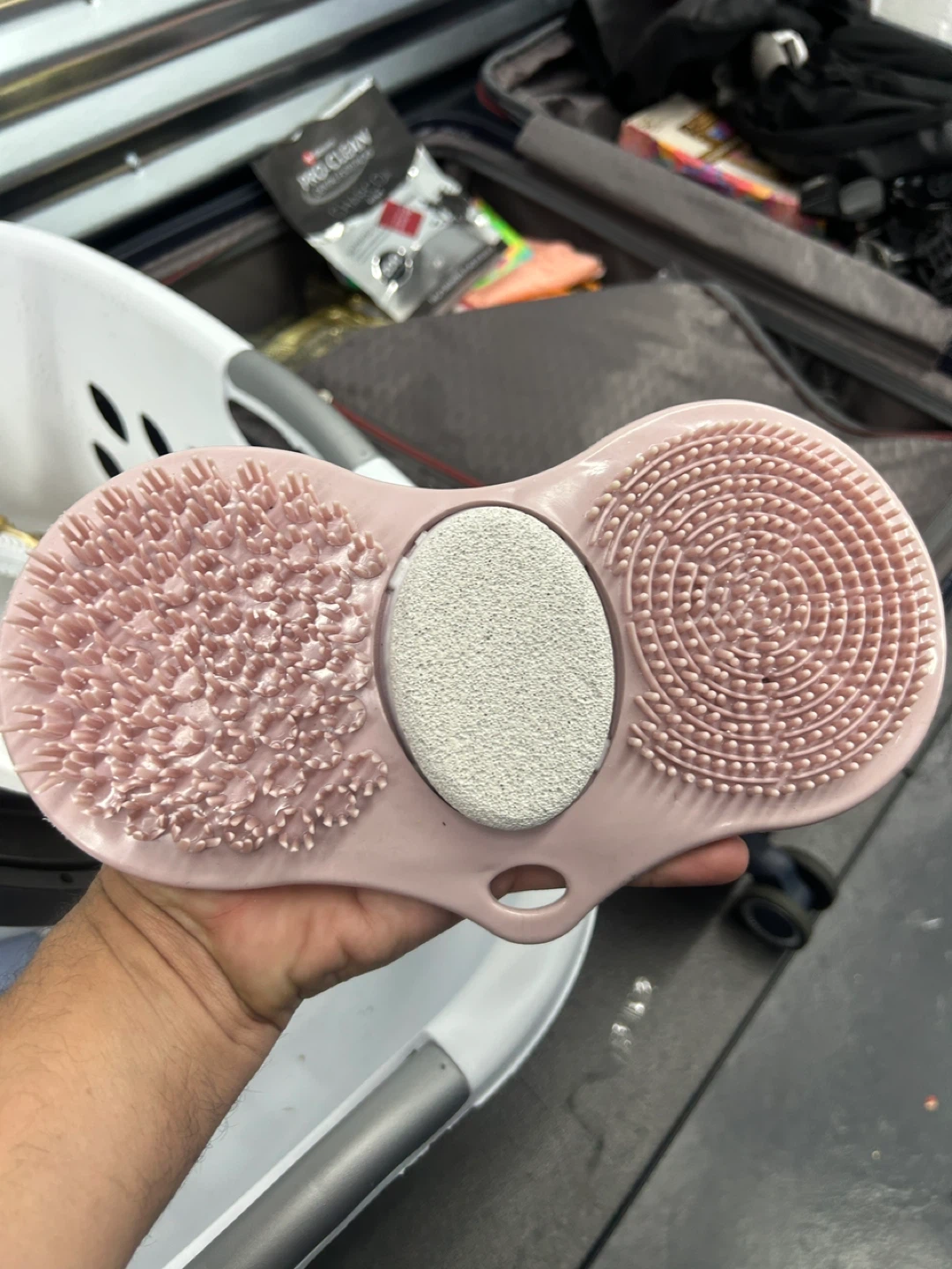 Pink Foot Scrubber with Pumice Stone
