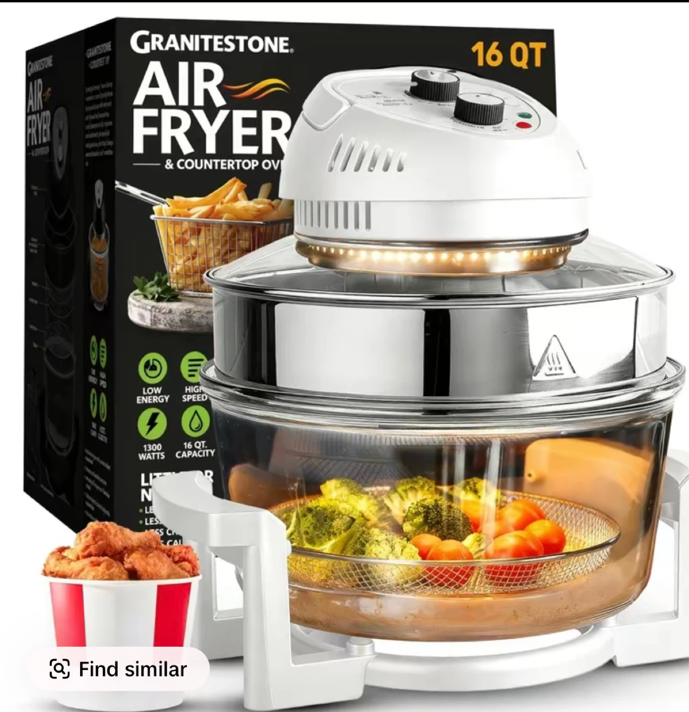 Granitestone Air Fryer & Countertop Oven 16 Qt - photo 2