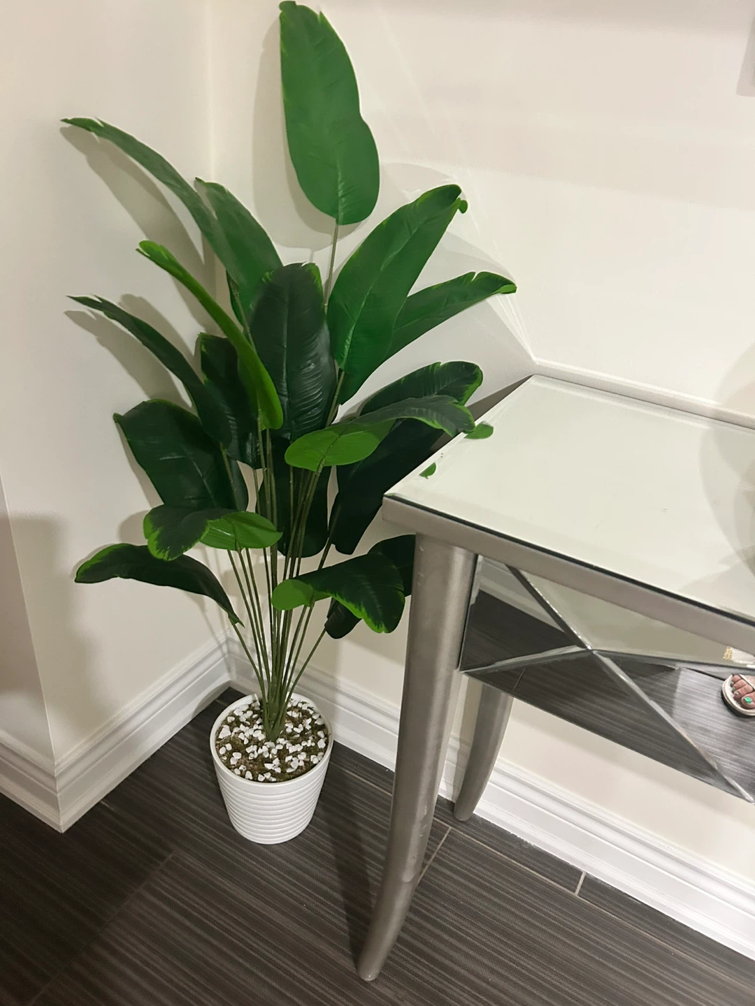 Artificial Bird of Paradise Plant in White Pot - photo 3