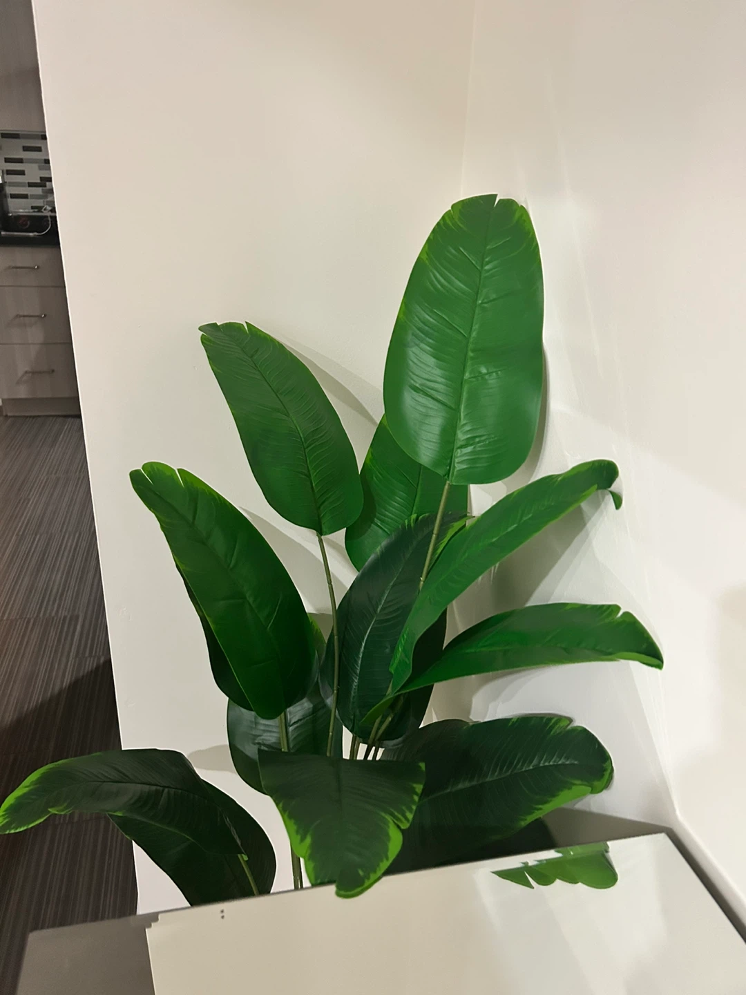 Artificial Bird of Paradise Plant in White Pot - photo 2