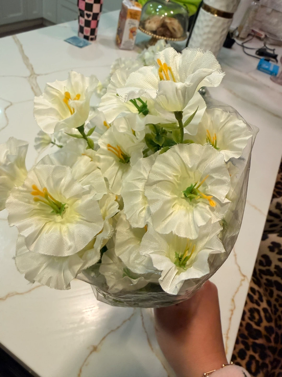 Artificial White Flowers Bouquet