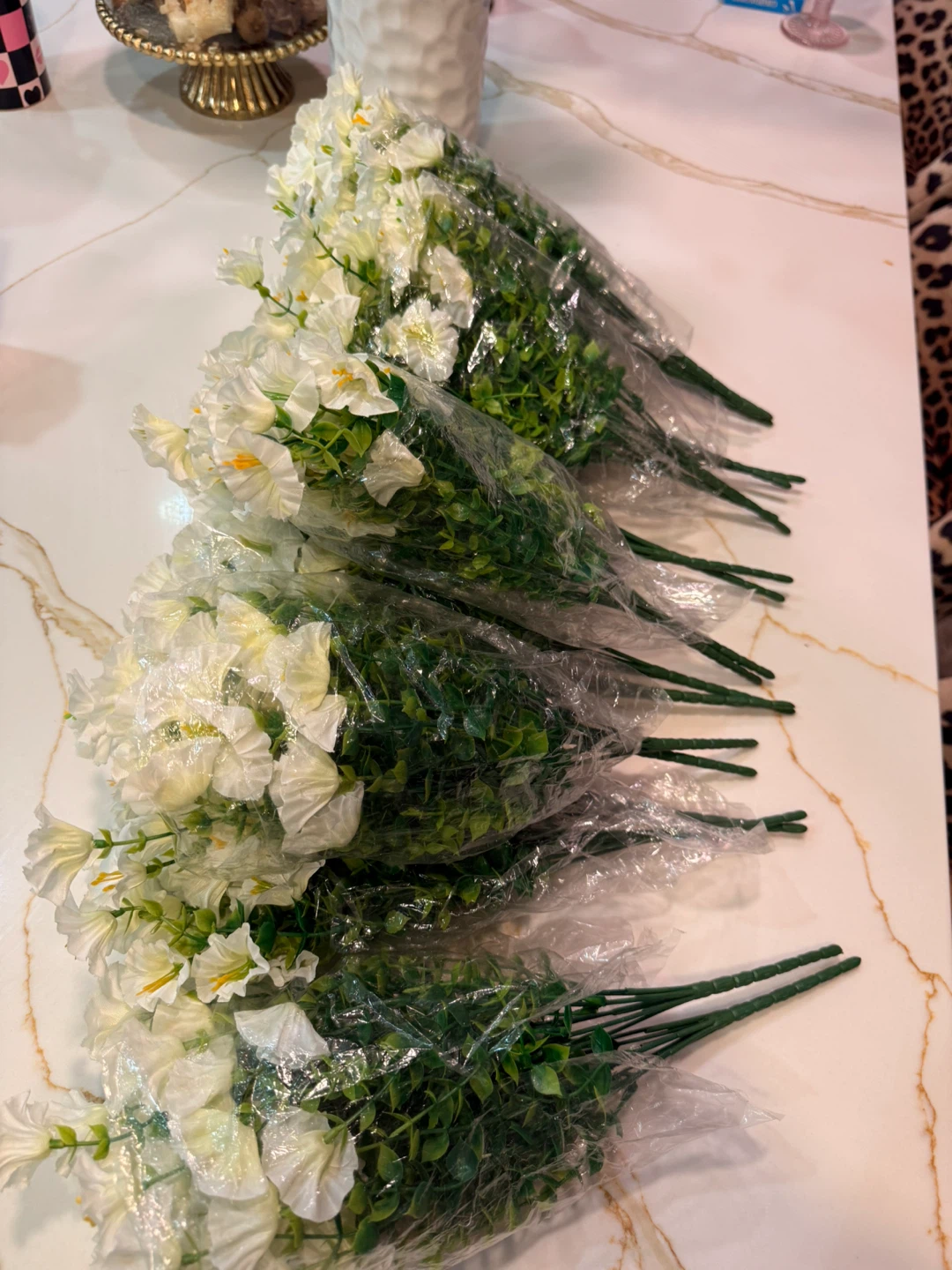 Artificial White Flowers Bouquet - photo 3