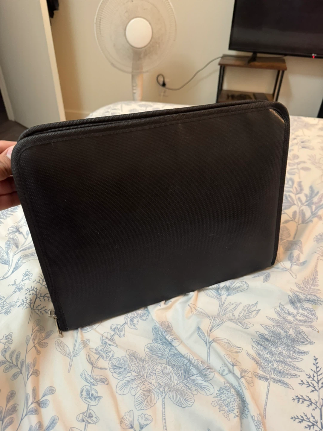 Black Zippered Documents Case