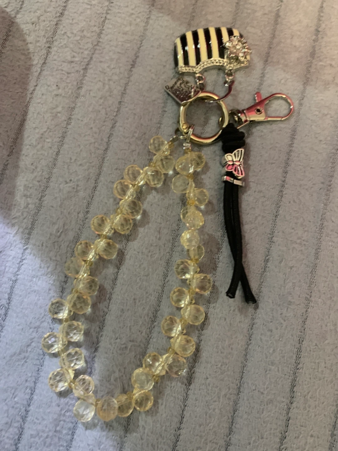 Beaded Keychain with Charms
