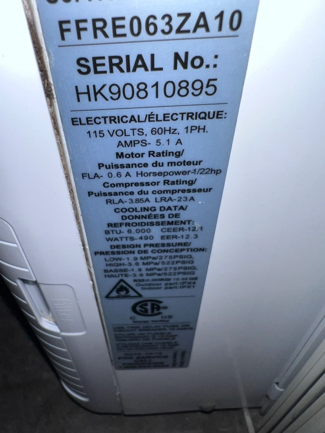 GE Window Air Conditioner - photo 4