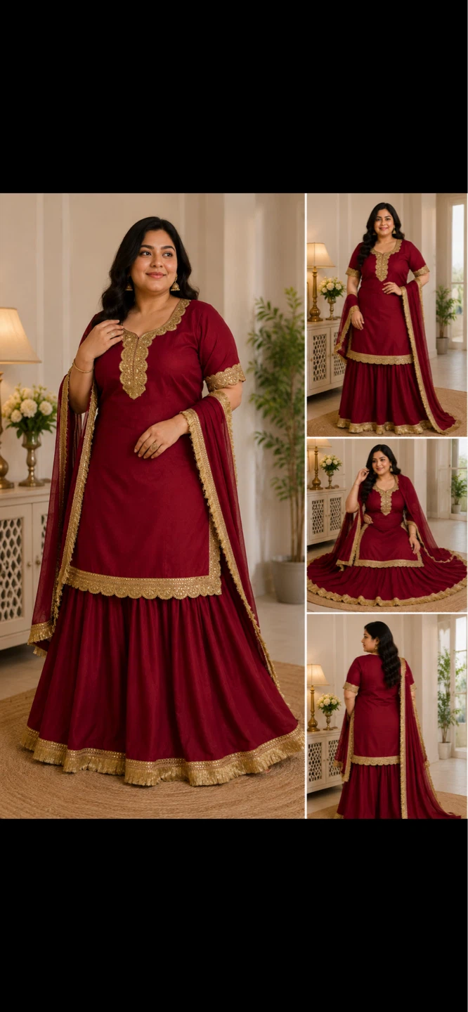 Women’s  Ghagra Kurti Set with Dupatta XL(44)