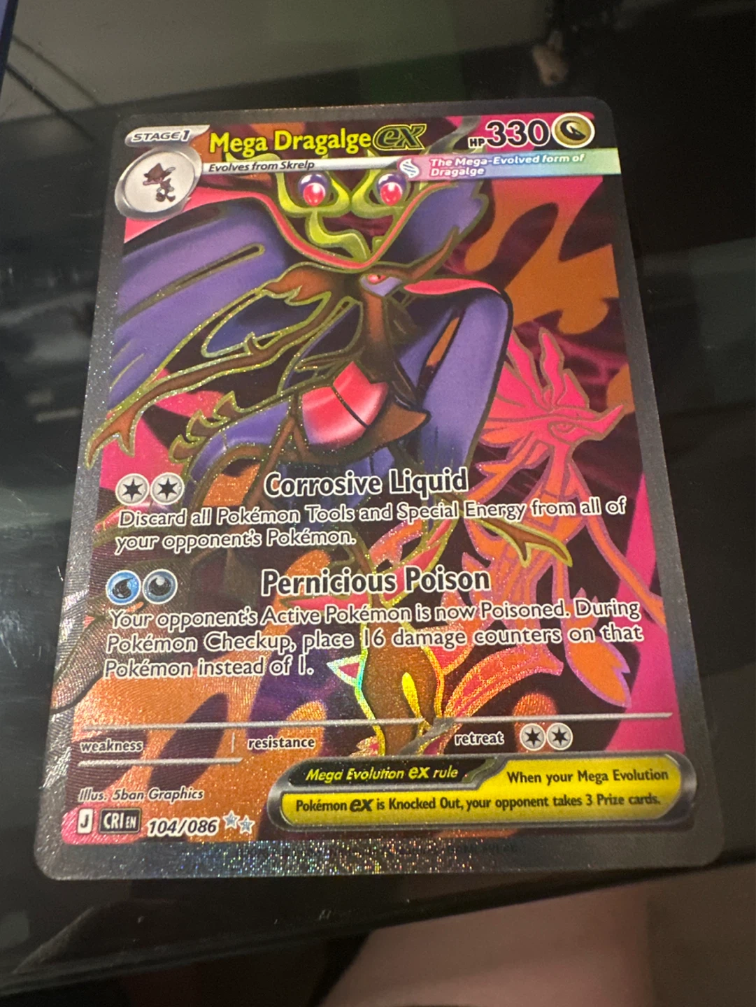 Pokemon Mega Drlgalge EX Trading Card