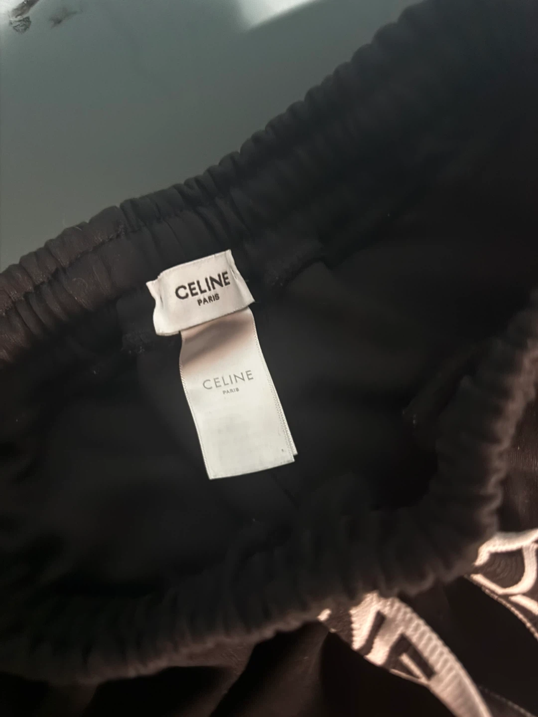 Black CELINE Paris Track Pants - photo 3