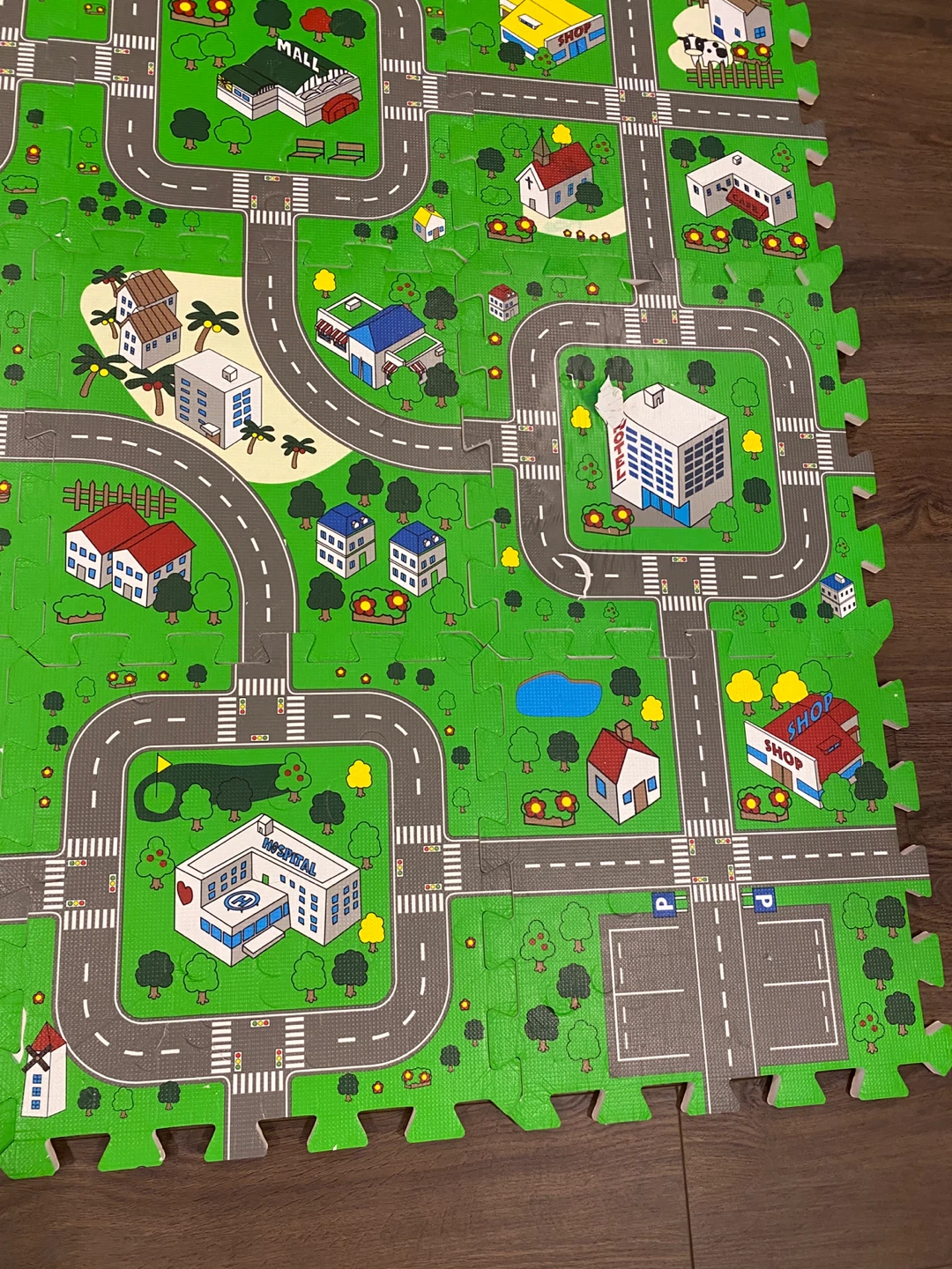 Interlocking Foam Play Mat - Street City Scene - photo 4