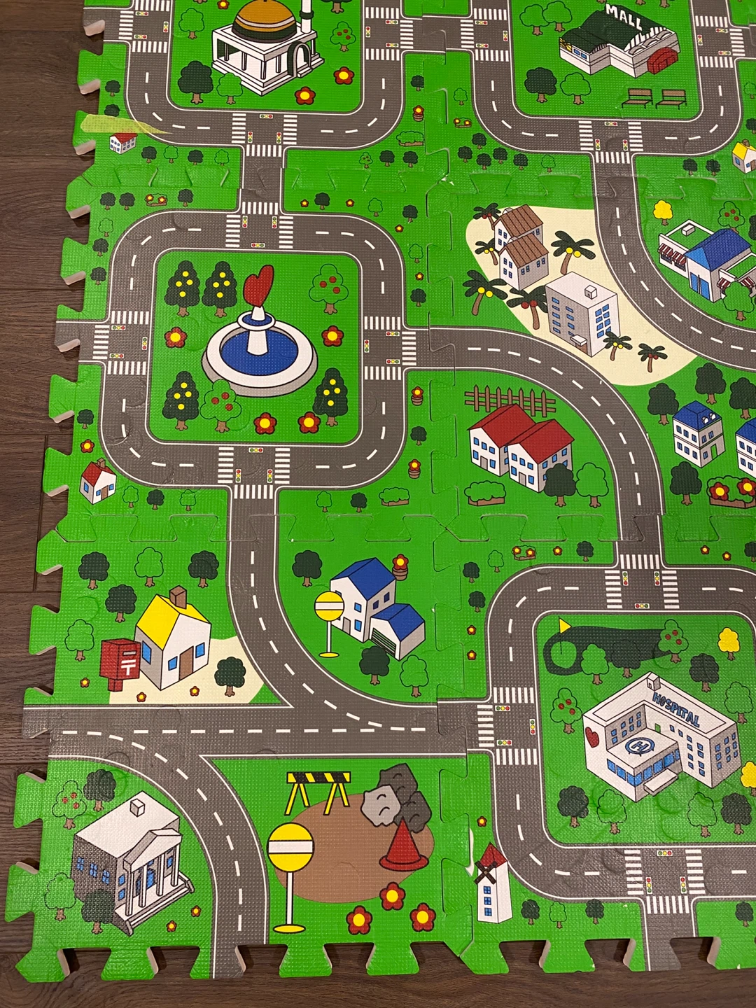 Interlocking Foam Play Mat - Street City Scene - photo 3