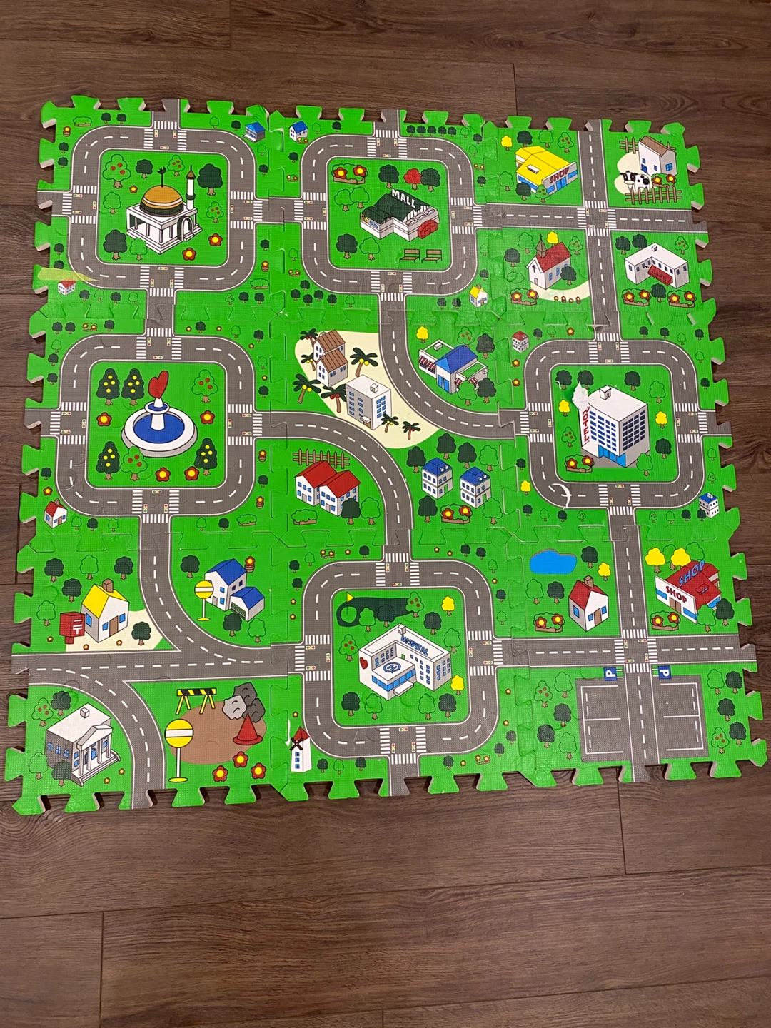 Interlocking Foam Play Mat - Street City Scene