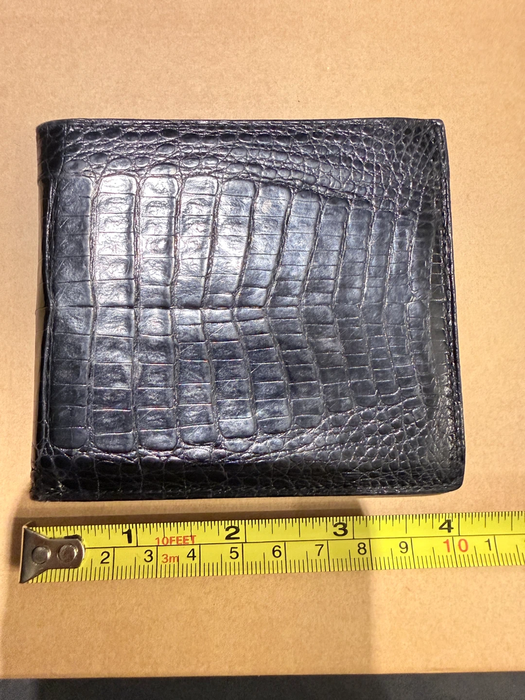 Dark brown Crocodile Bifold Wallet