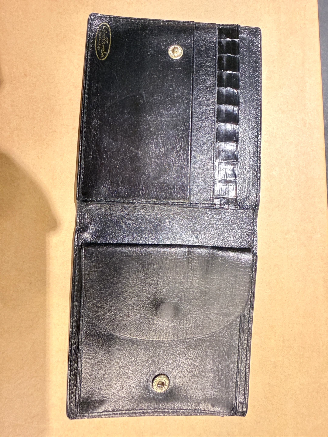 Dark brown Crocodile Bifold Wallet - photo 4