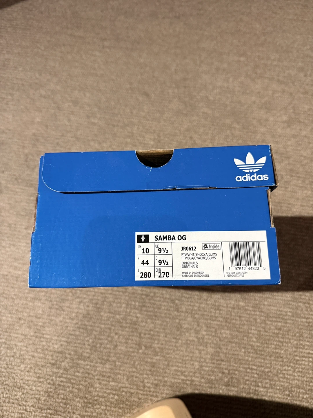 Adidas Samba OG Shoes - White/Blue - Size 9.5 - photo 4