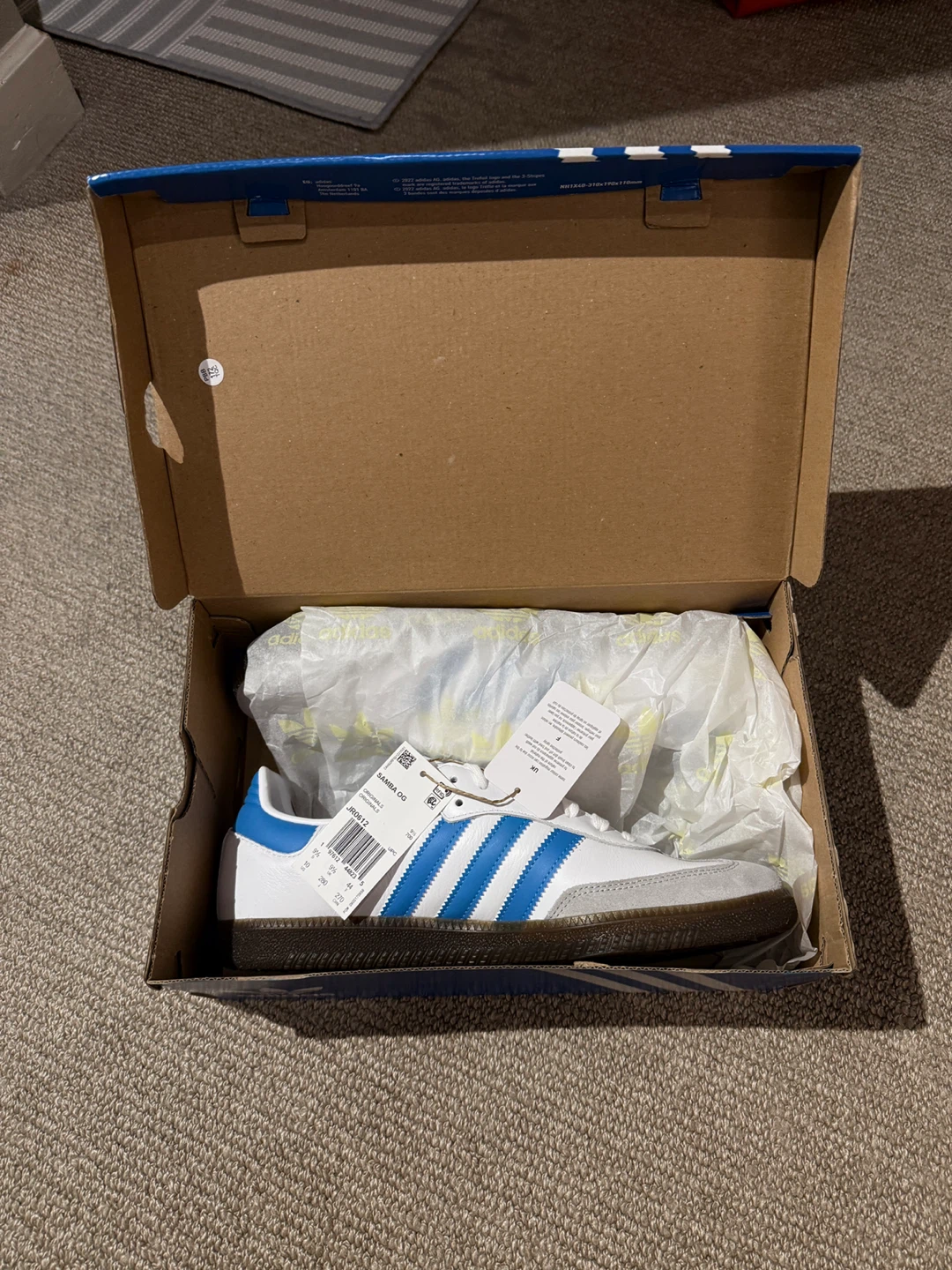 Adidas Samba OG Shoes - White/Blue - Size 9.5 - photo 2