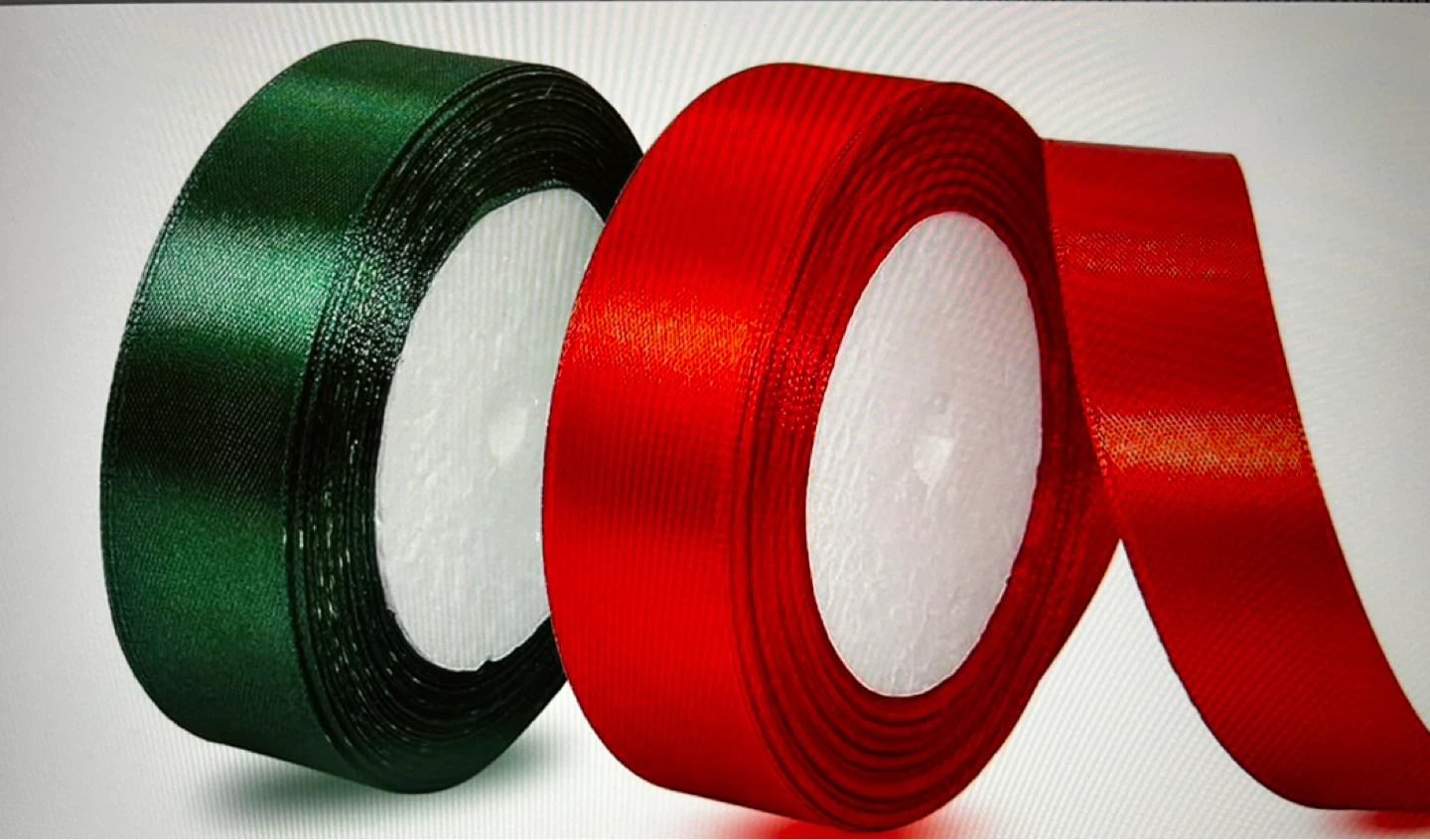 Red and Green Satin Ribbon - photo 2