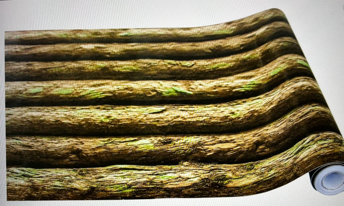 Two Rolls of Wood and Stone Pattern Wallpaper - photo 3