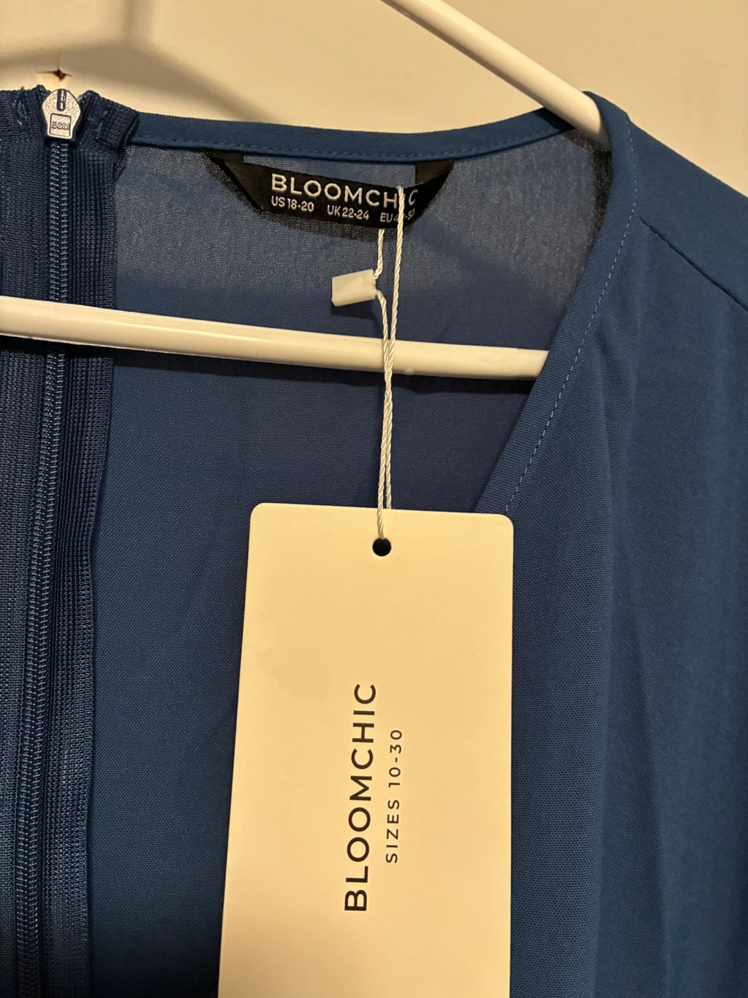 Bloomchic Blue Faux Wrap Dress - photo 2