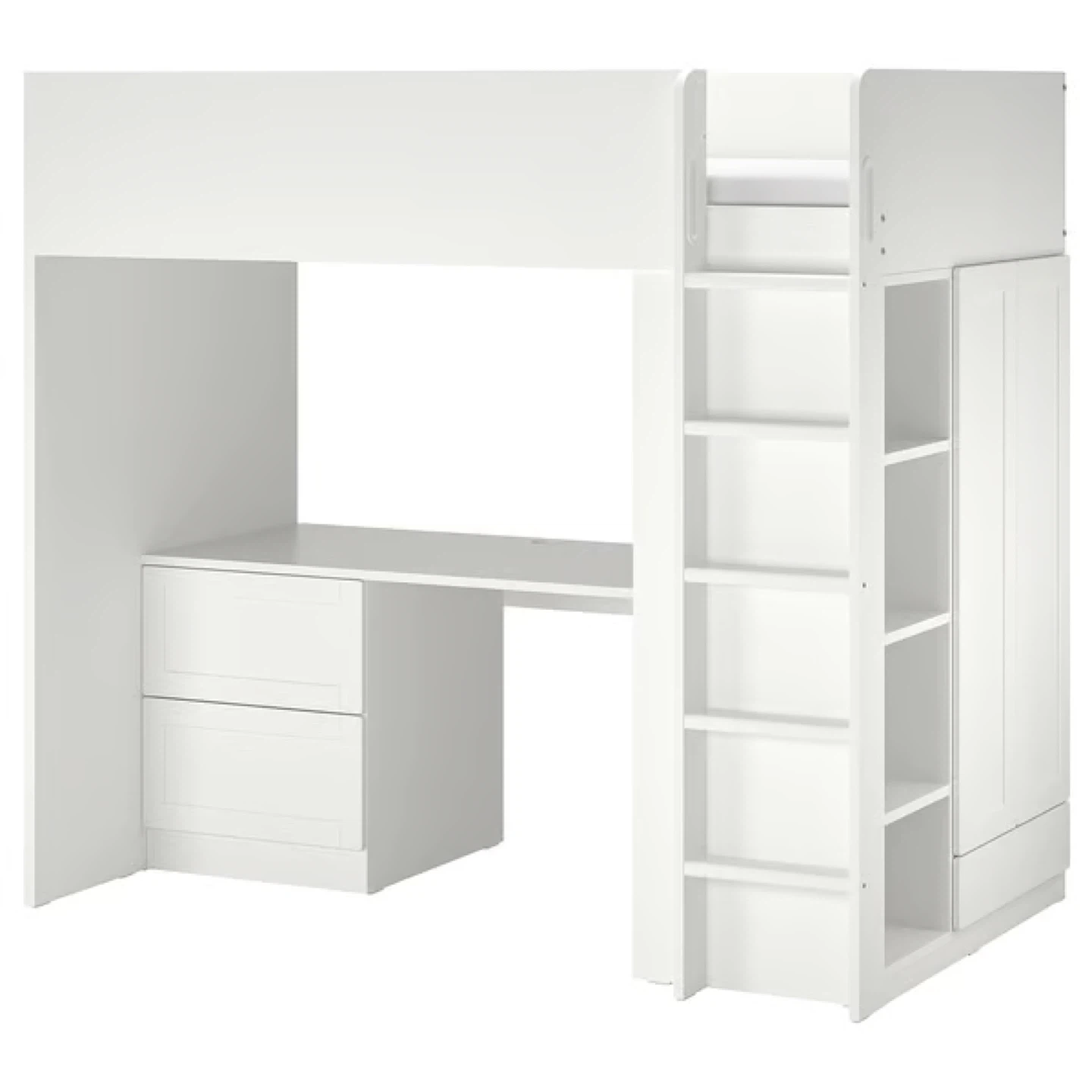 IKEA Loft Bed with Desk and Storage