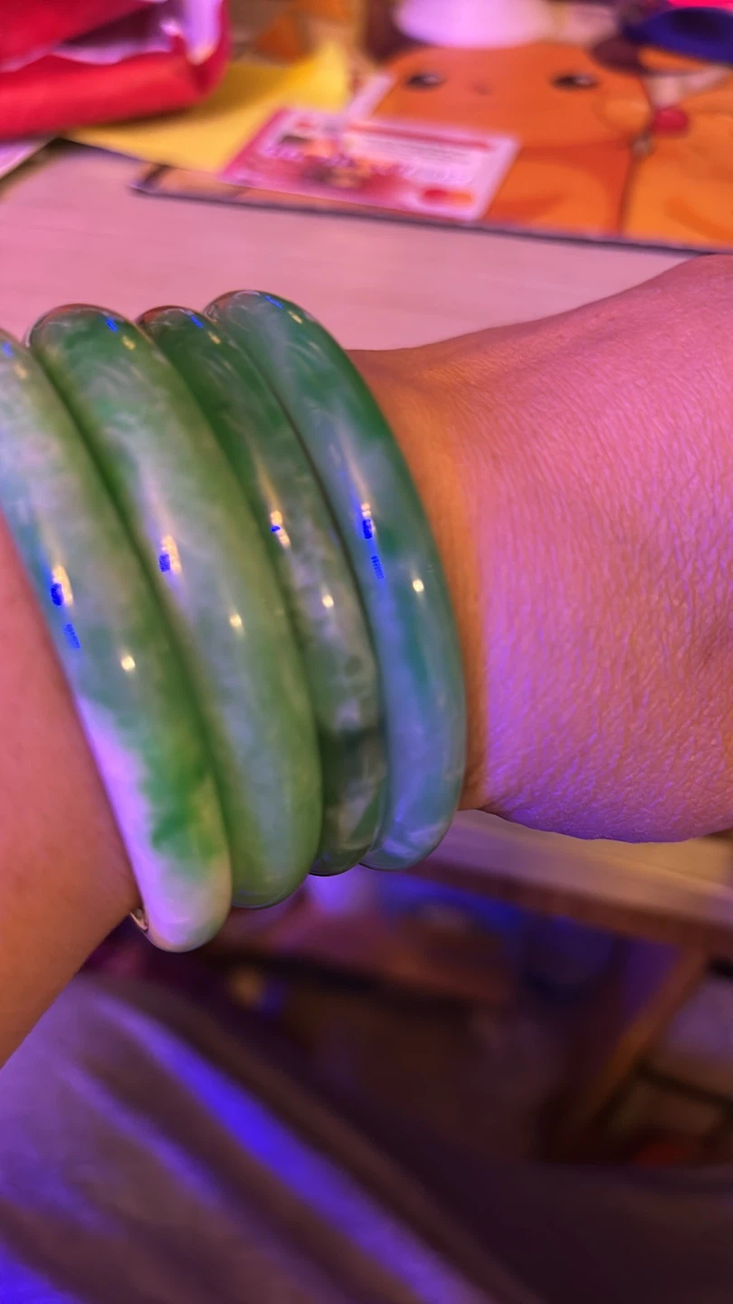 Green Jade Bangles Set