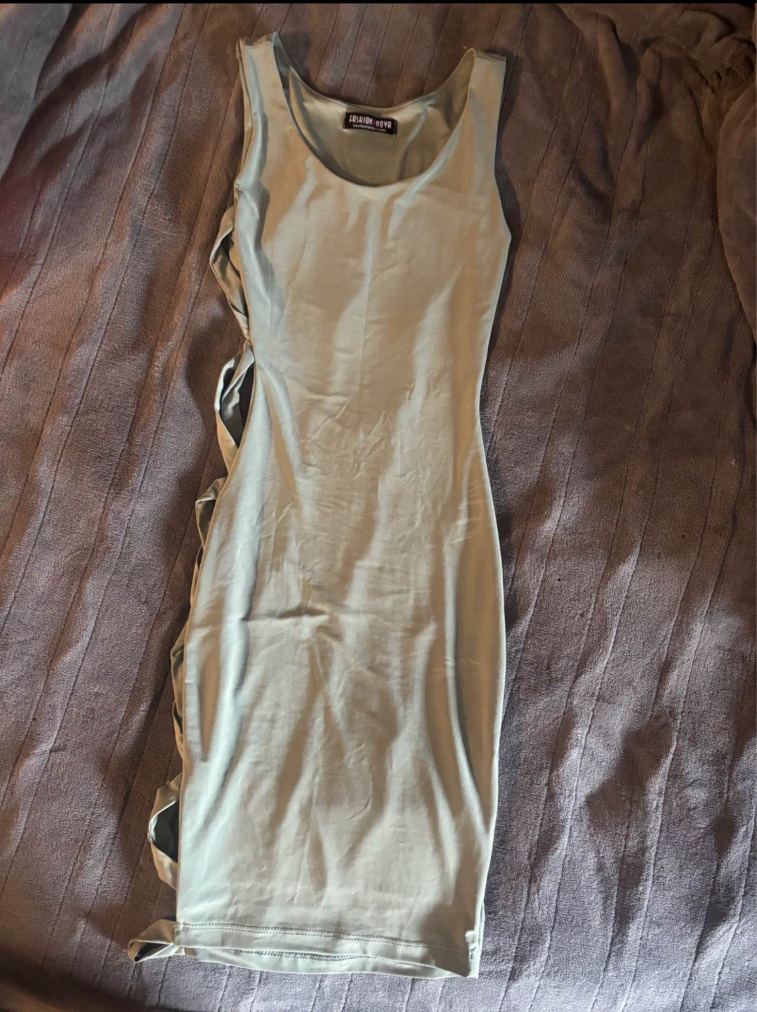 Fashion Nova Cutout Bodycon Dress Sage - photo 2