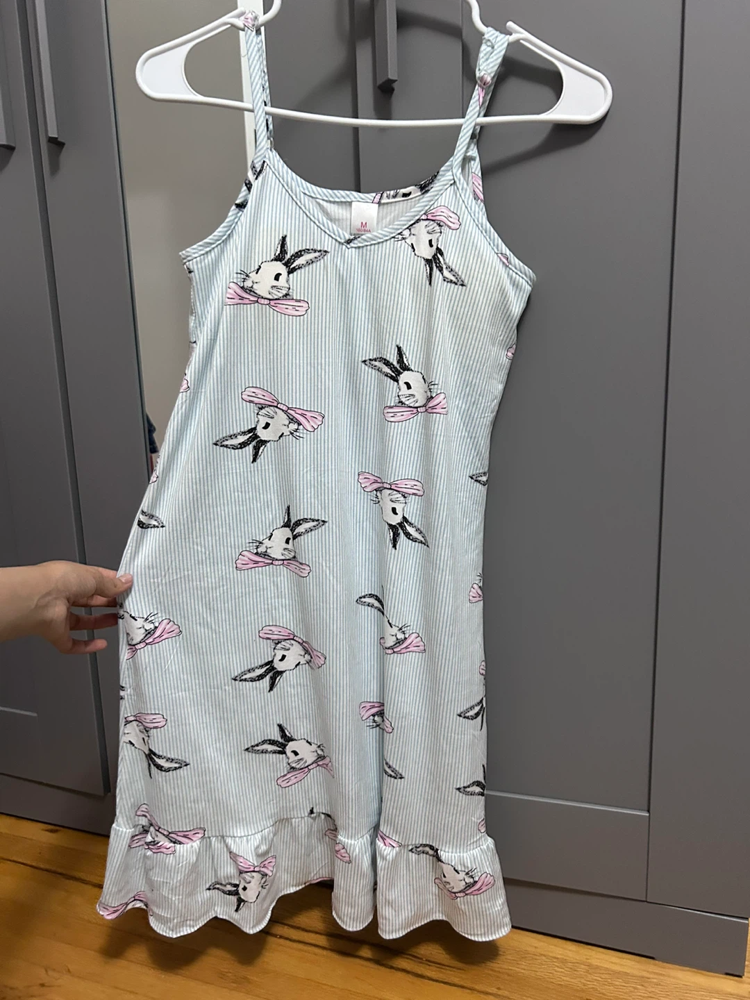Blue Striped Bunny Nightgown - M - photo 2