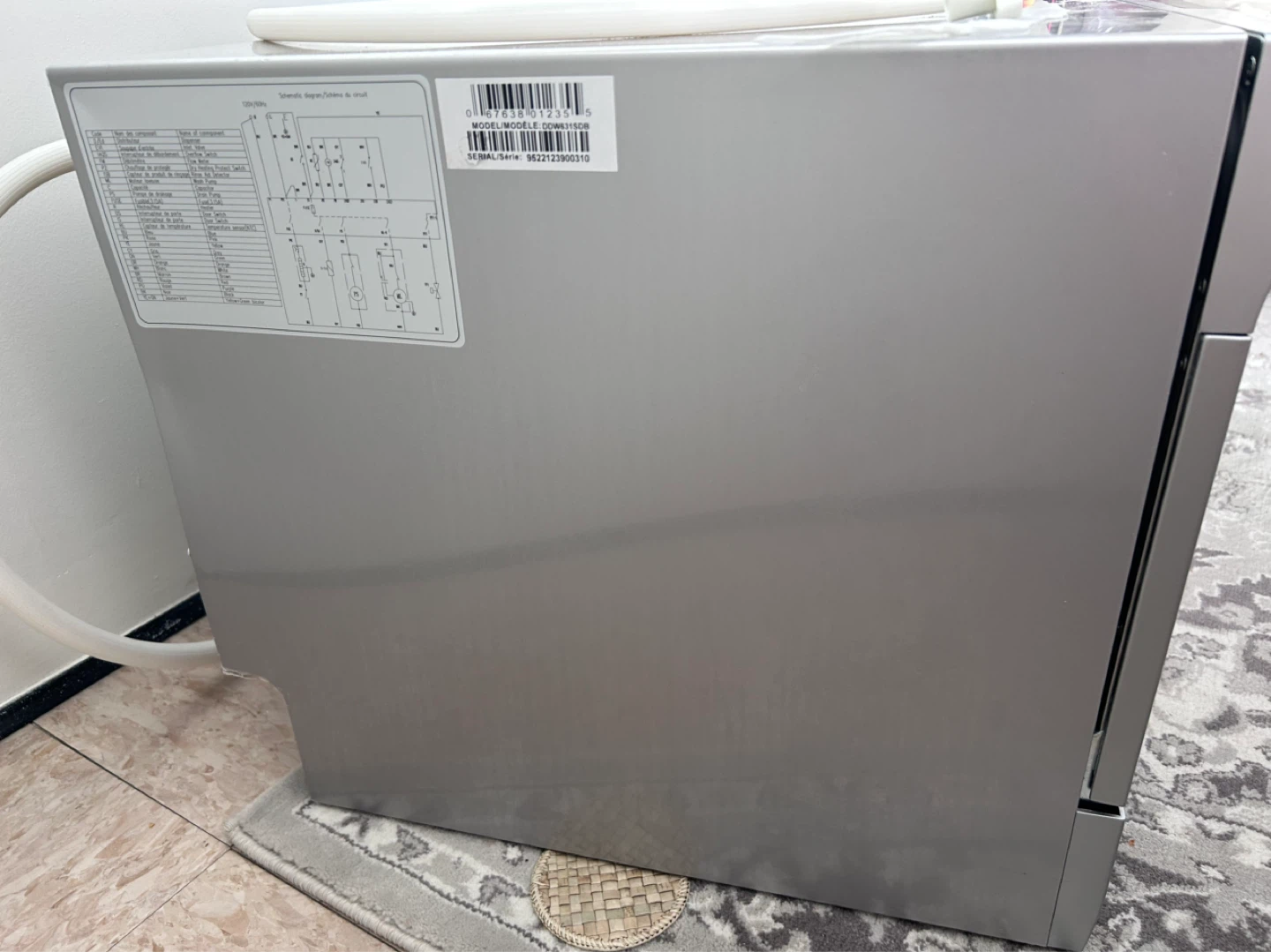 Danby 6 Place Setting Countertop Dishwasher - Silver - photo 4