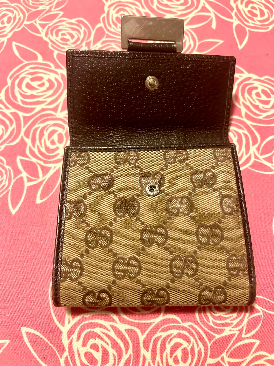 Retro Gucci Canvas Web Trifold Wallet - photo 5