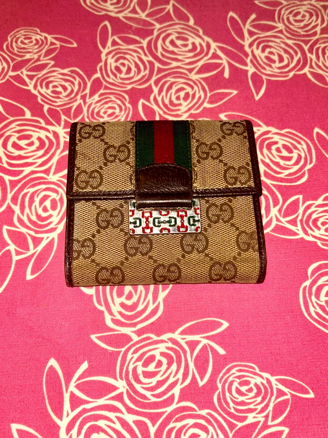 80s Vintage Gucci Canvas Web Trifold Wallet - photo 3