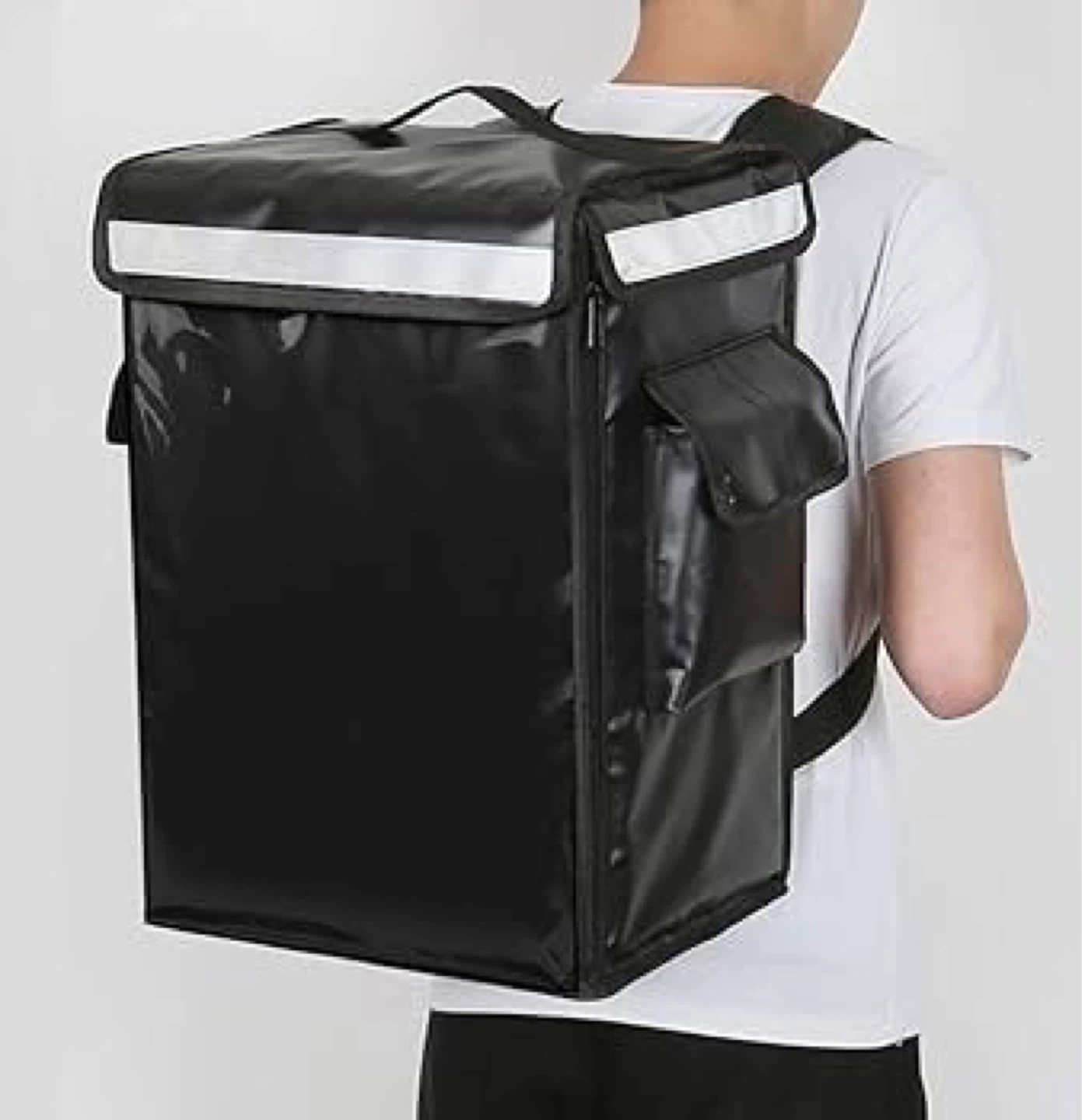Black Insulated Delivery Backpack