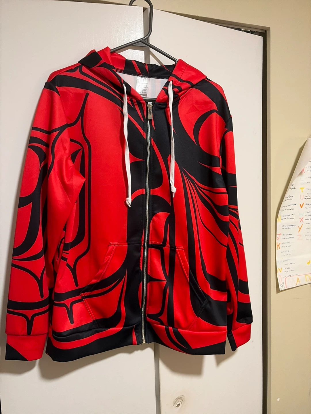Red & Black Full Zip Hoodie