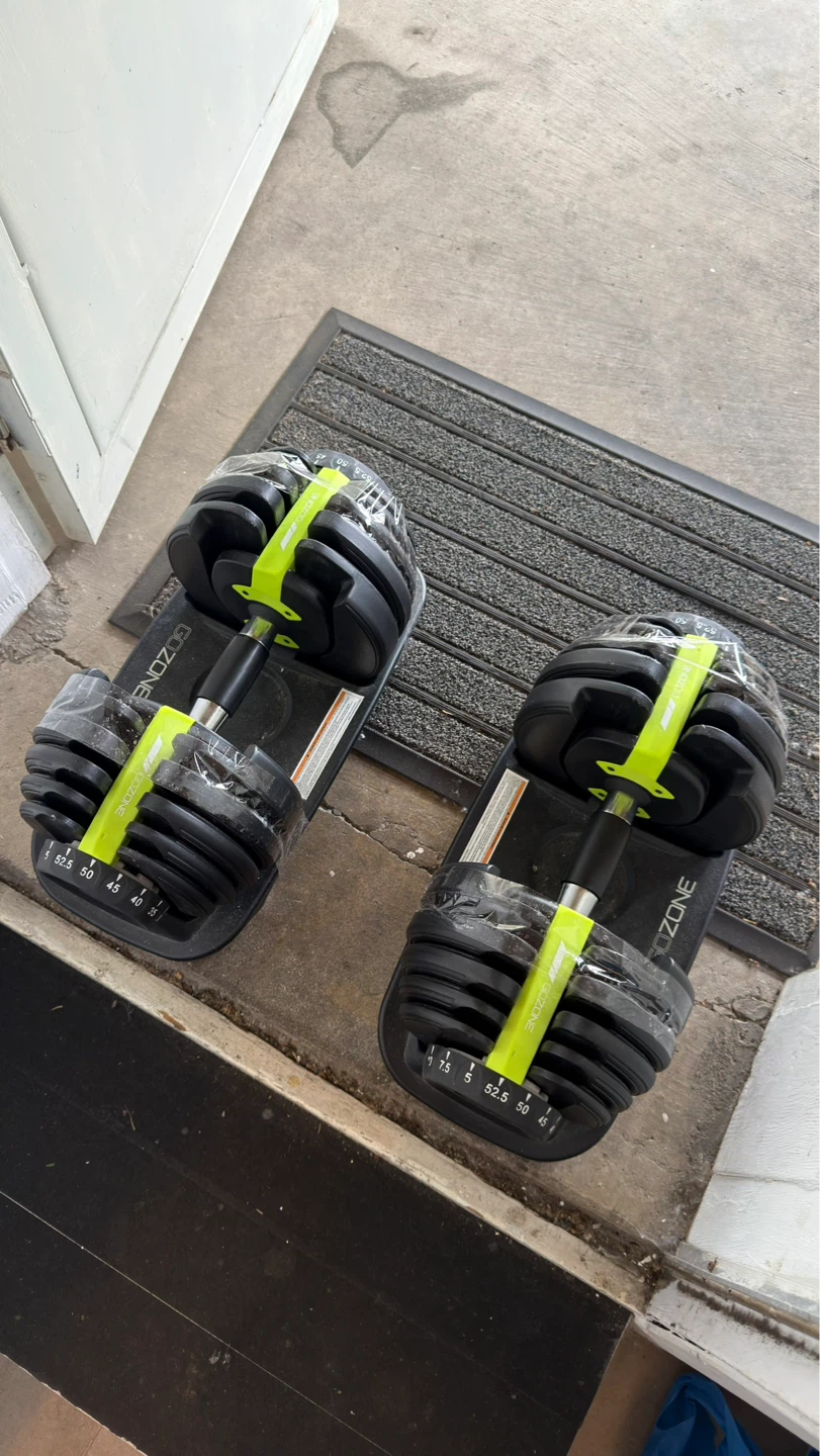 GoZone Adjustable Dumbells (10lb-52.5lb) Pair