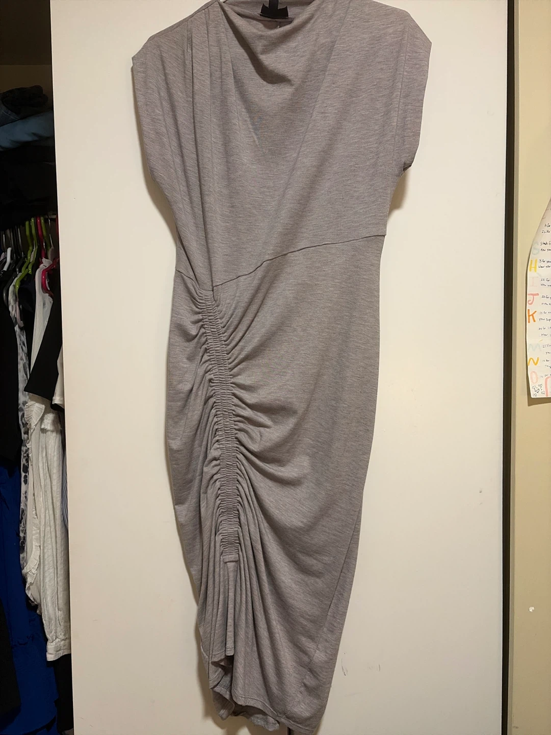 Grey Ruched Dress
