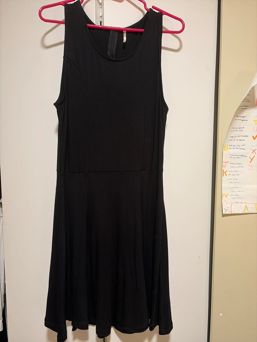 Black Sleeveless Fit and Flare Dress