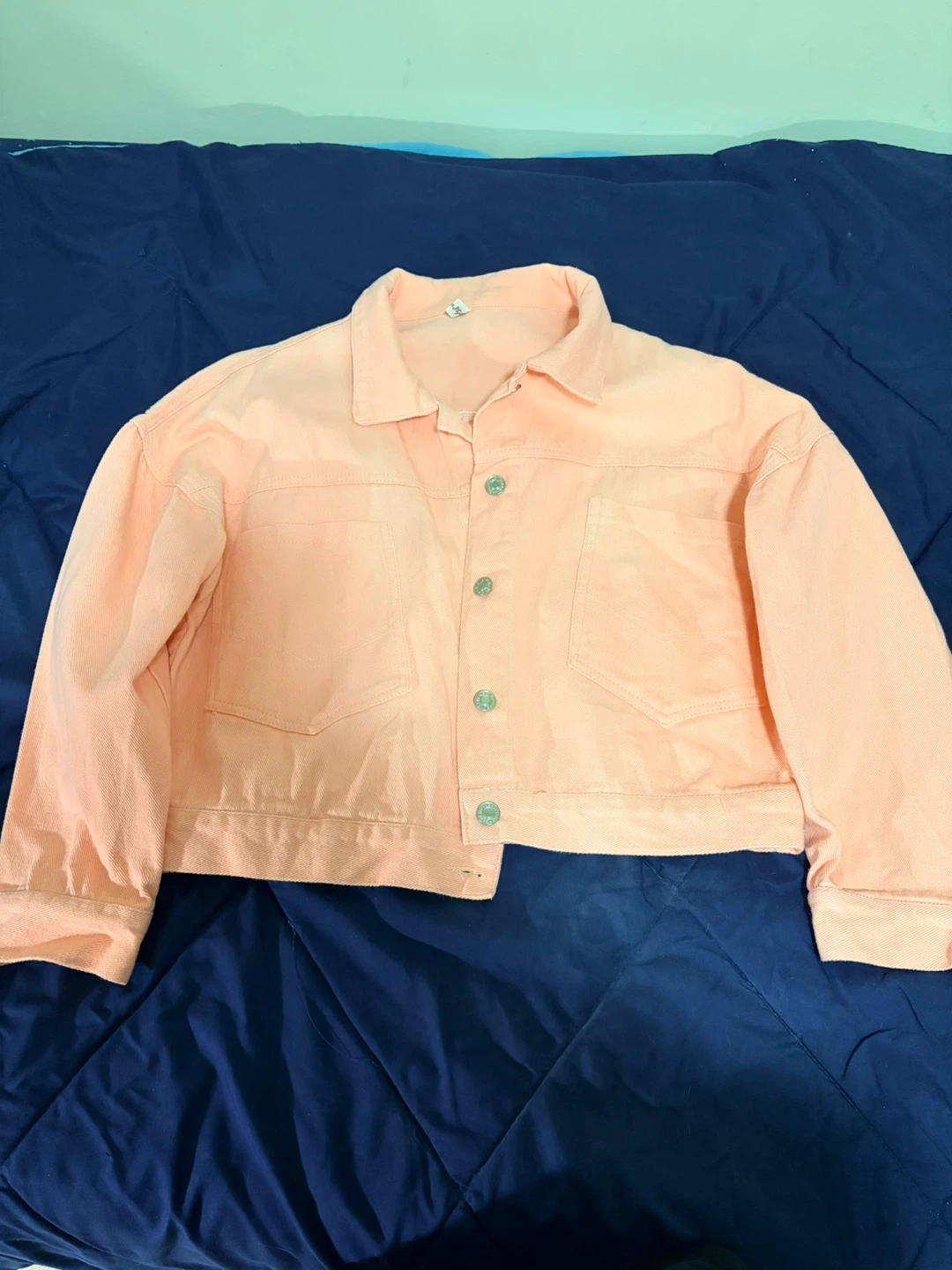 Love Moschino Pink Denim Jacket with Heart Detail
