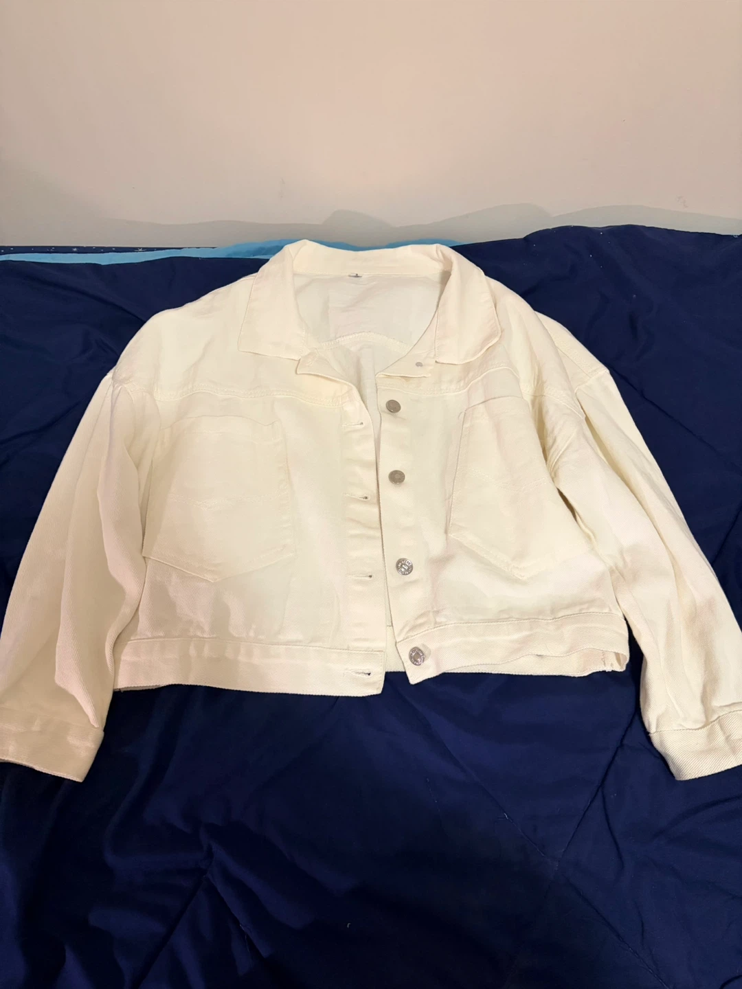 Cream Denim Jacket