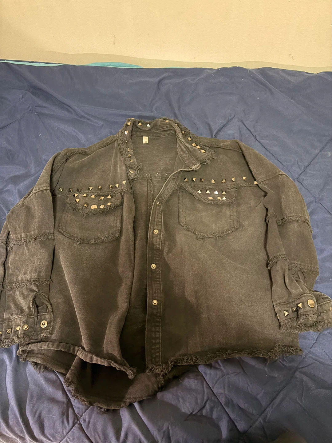 Studded Denim Shirt Jacket