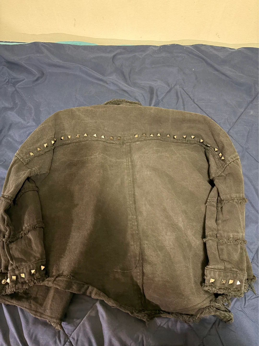 Studded Denim Shirt Jacket - photo 2