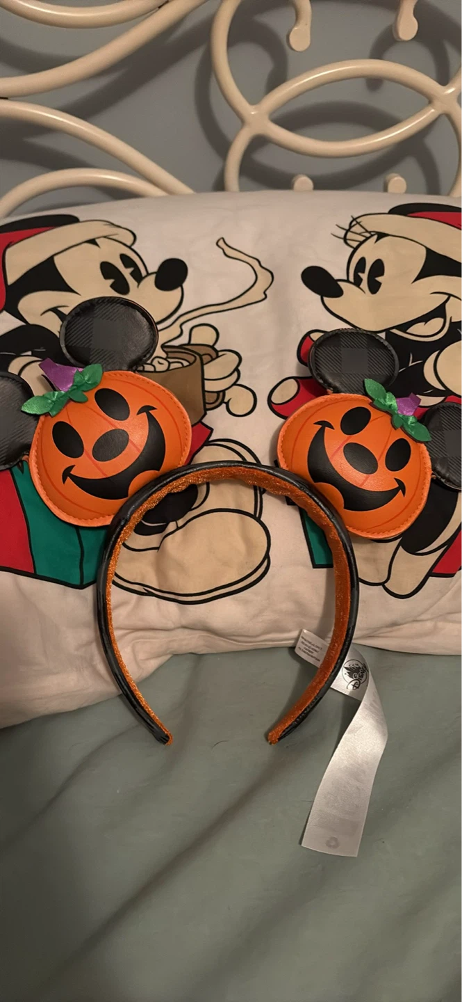 Disney pumpkin plaid ears