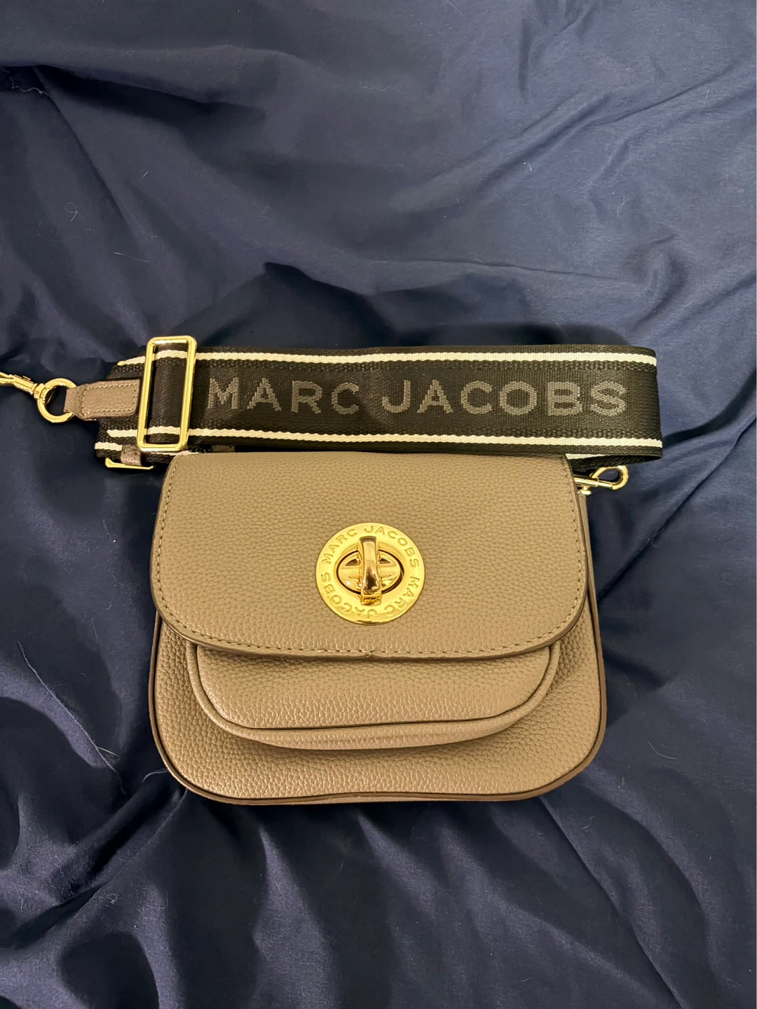 Marc Jacobs Grey Leather Crossbody Bag