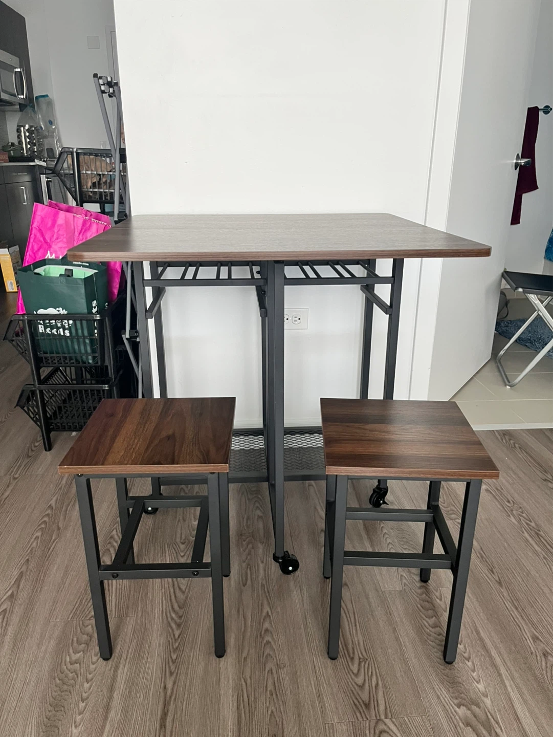 3-Piece Foldable Dining Table Set