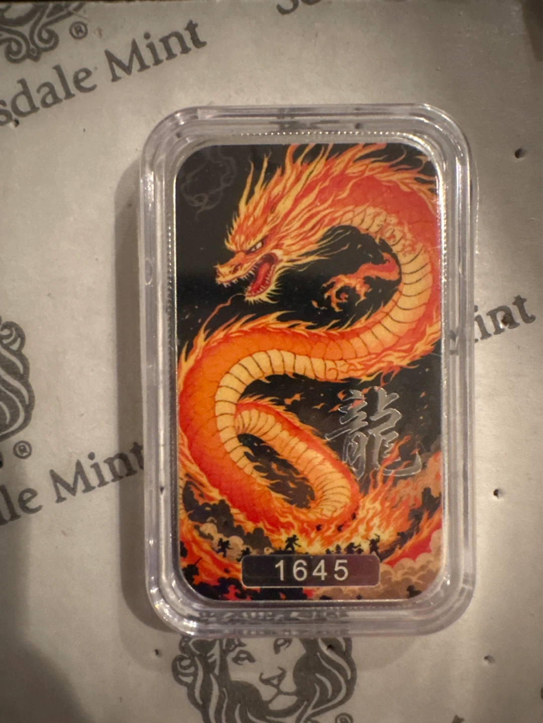1oz huoyan Scottsdale Mint Dragon Bar