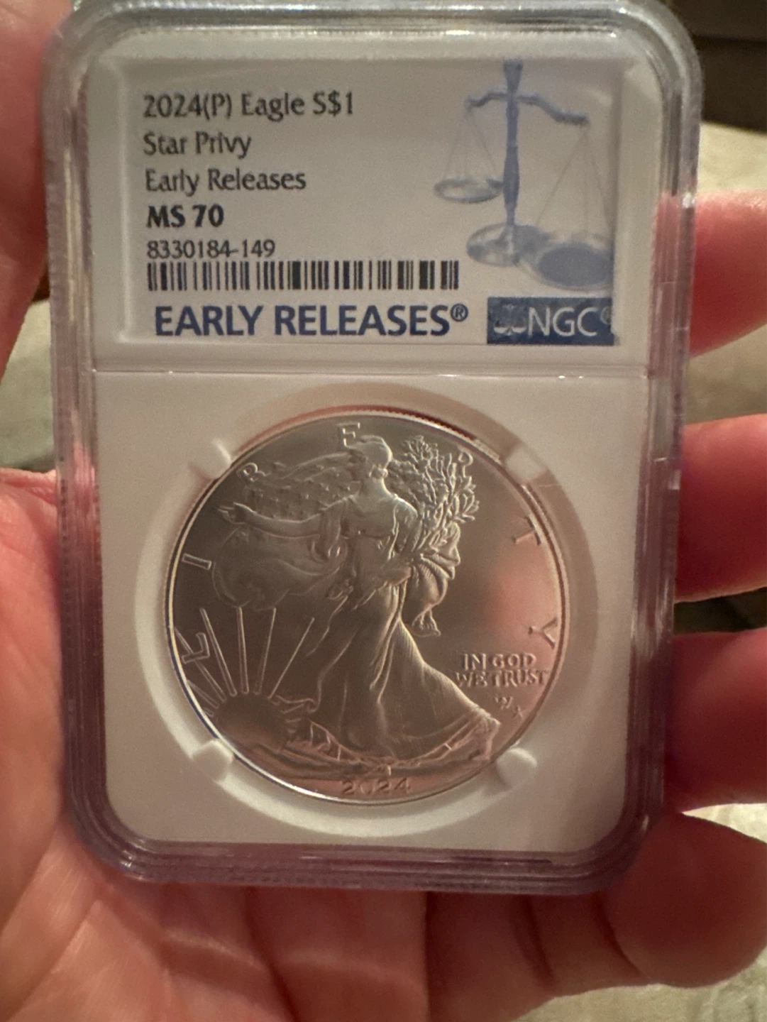 2024 American Silver Eagle $1 Coin Early Releases NGC MS70