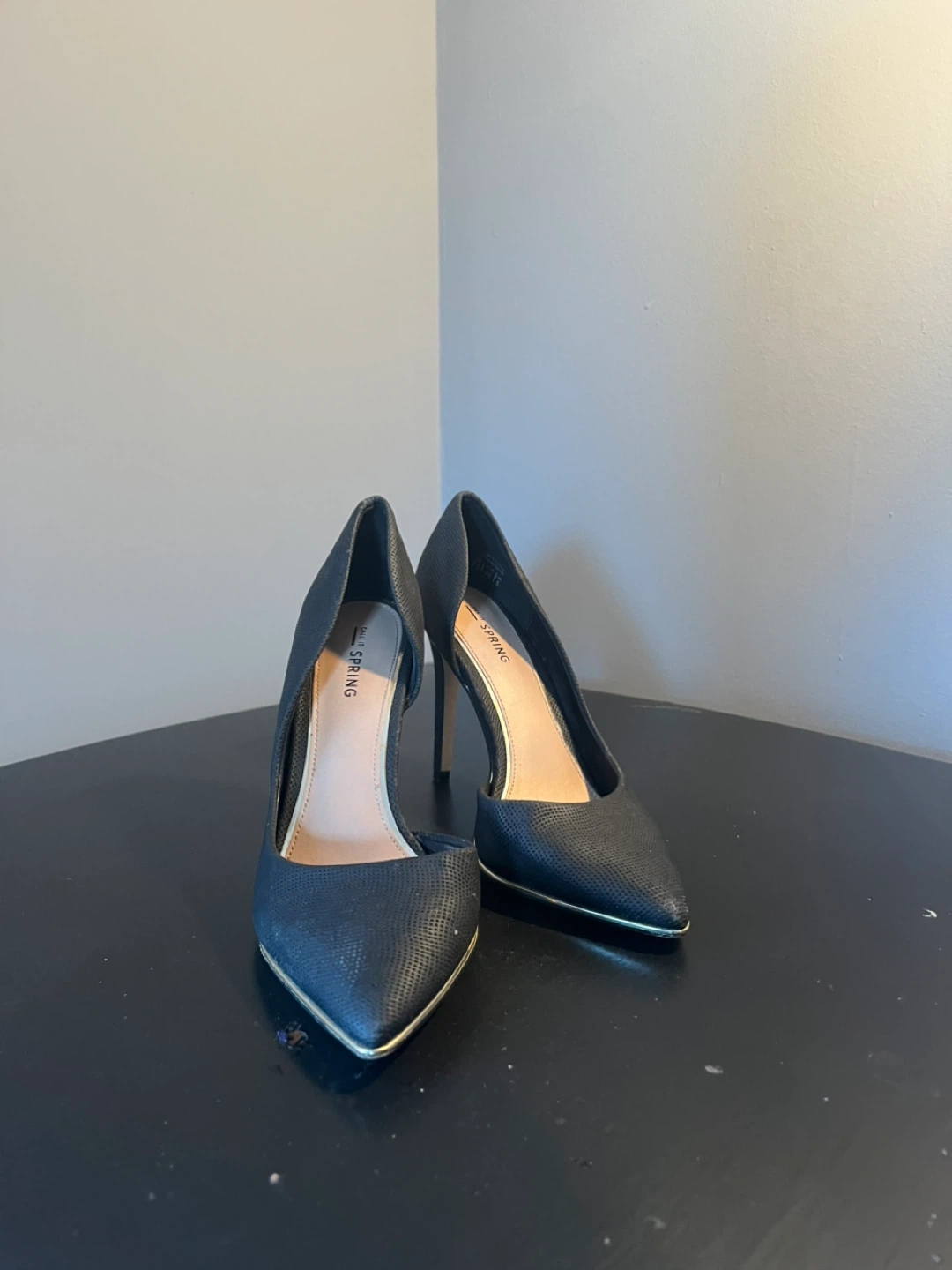 Black Almond Toe Heels - photo 3