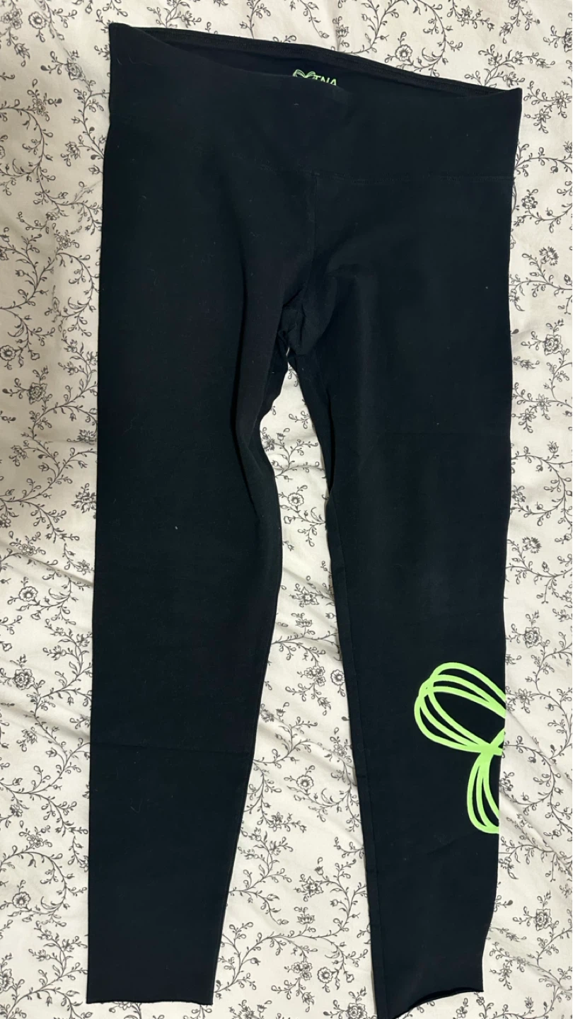 TNA Sportswear Black Cotton Spandex Leggings - Size M