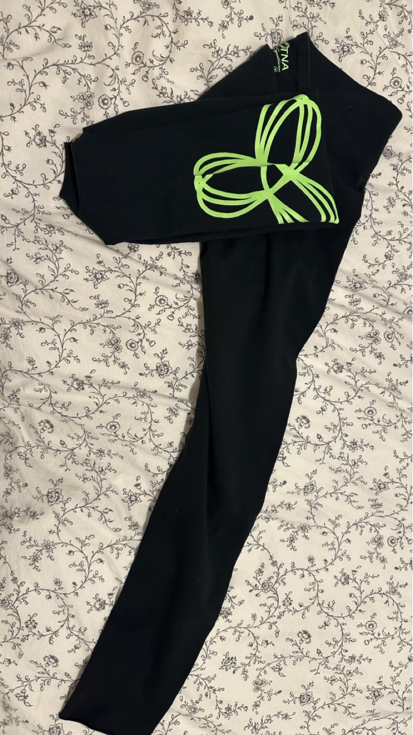 TNA Sportswear Black Cotton Spandex Leggings - Size M - photo 2