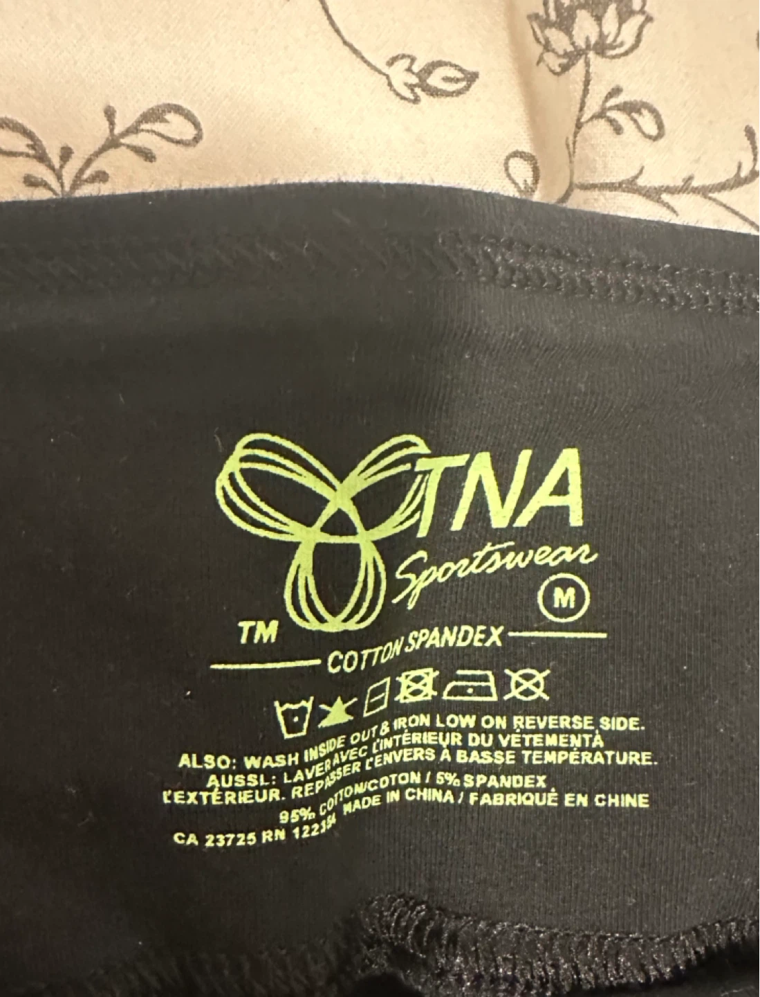 TNA Sportswear Black Cotton Spandex Leggings - Size M - photo 3